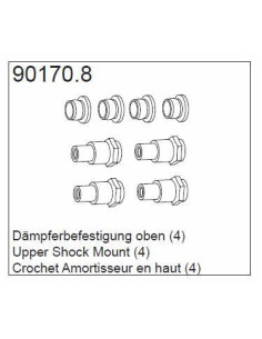 90170.8 Upper Shock mount (4u)