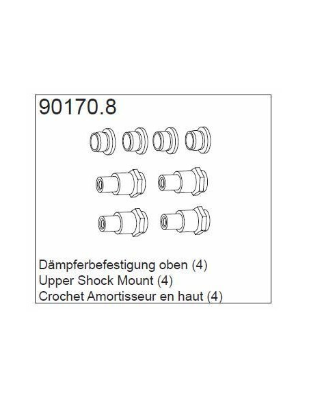 90170.8 Upper Shock mount (4u)