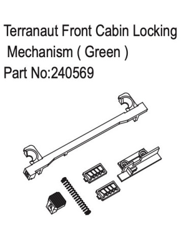 Terranaut Front Cabin Locking Mechanism ( Green )