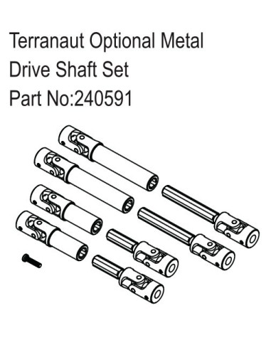 Terranaut Optional Metal Drive Shaft Set