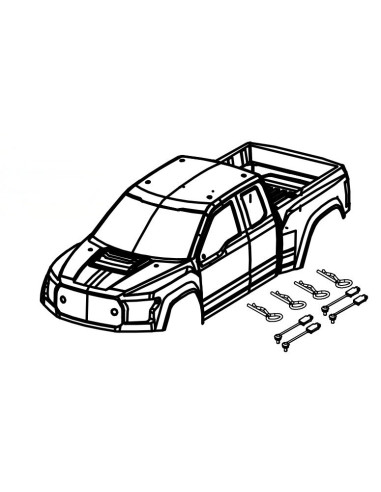 Body Shell PC Transparent + Stickers