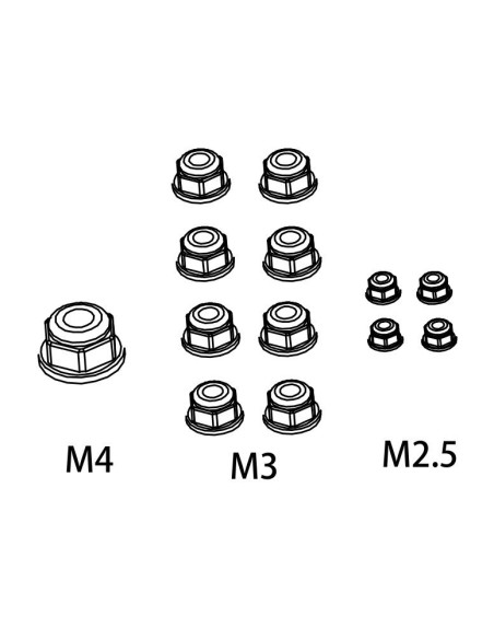 Nut Set M4*1-M3*8-M2.5*4