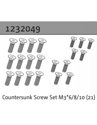 Countersunk Screw Set M3*6-8-10 (21)
