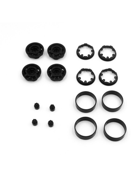 CR-18P Truck 1.2"" Bead Lock Wheels (Black)