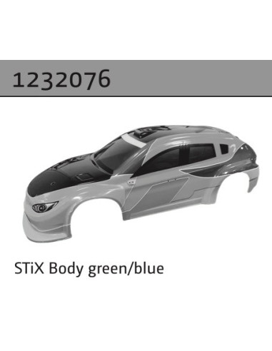 STi-X Body green-blue (without sticker)