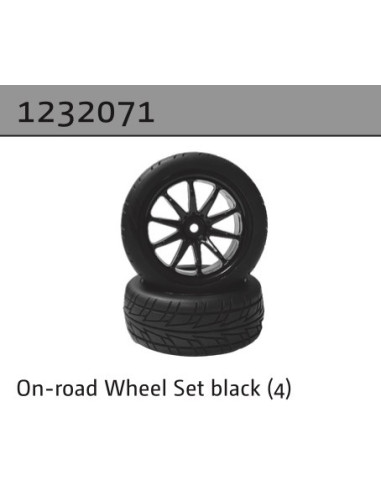 On-road Wheel Set black (4)