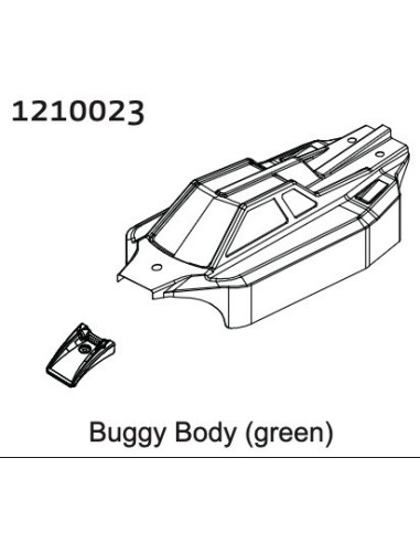 PVC Buggy Shell - green + Stickers