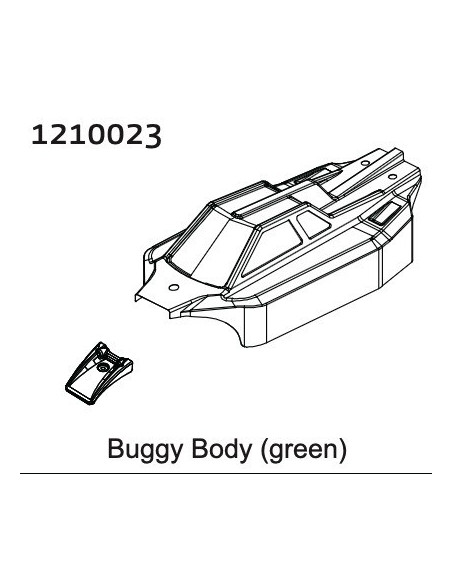 PVC Buggy Shell - green + Stickers