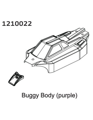 PVC Buggy Shell - purple + Stickers