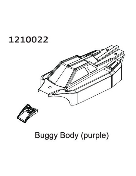 PVC Buggy Shell - purple + Stickers