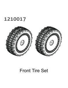 Front Pre-glued Tire Set -...