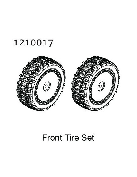 Front Pre-glued Tire Set - Buggy (2)
