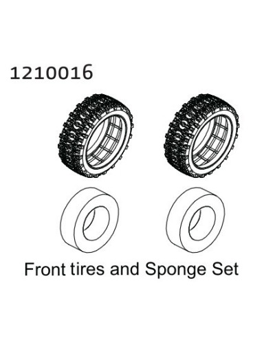 Front Tire & Sponge Set - Buggy (2)