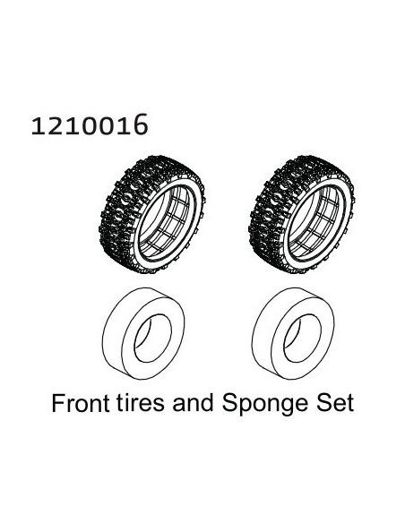 Front Tire & Sponge Set - Buggy (2)