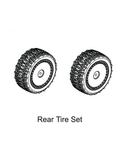 Rear Pre-glued Tire Set -...