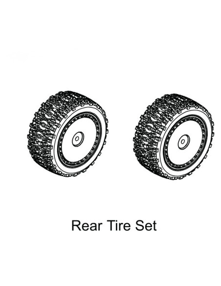 Rear Pre-glued Tire Set - Buggy (2)