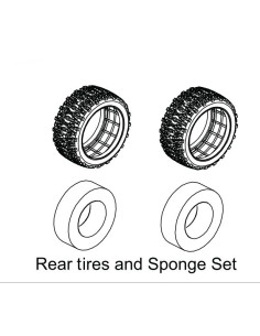 Rear Tire & Sponge Set -...