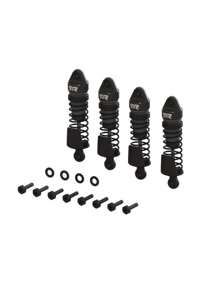 Aluminum Shock Set  58mm Length  2000cSt Oil (4)  Gunmetal: GROM