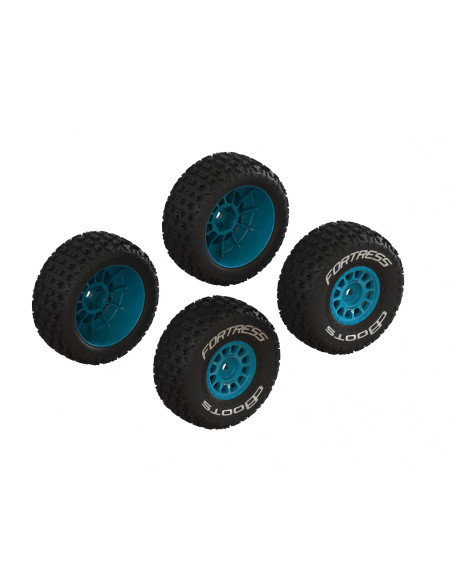 dBoots 'FORTRESS' Glued Tire Set  Blue (2 Pairs)