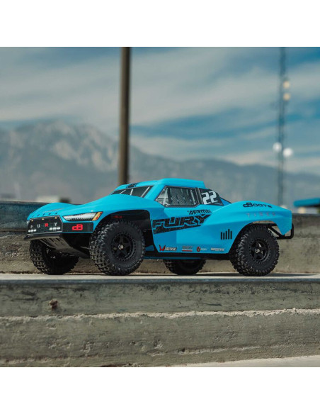 1-10 FURY MEGA 550 Brushed 2WD Short Course Truck RTR with Battery & Charger  Blue