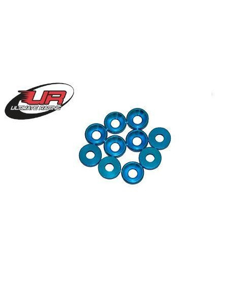 Arandela Aluminio Cónica Azul 3mm (10 Unidades)