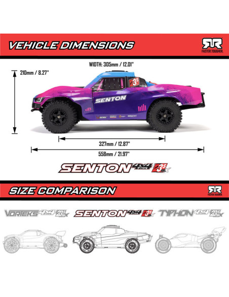1-10 SENTON 223S BLX Brushless 4X4 Short Course Truck RTR with DSC  Red