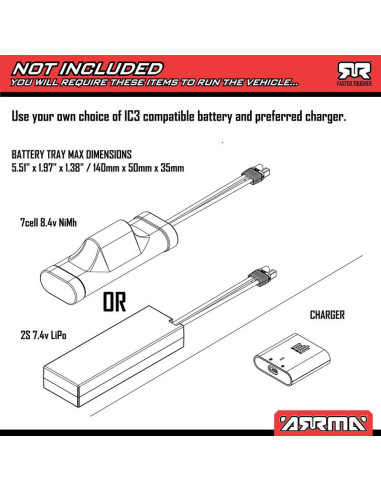 1-10 VORTEKS MEGA 550 Brushed 2WD Stadium Truck...