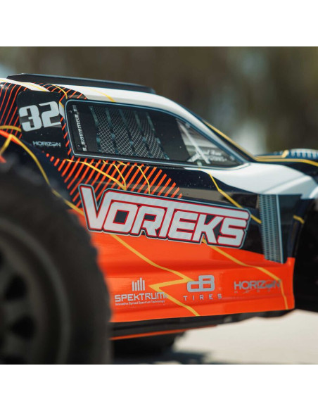1-10 VORTEKS MEGA 550 Brushed 2WD Stadium Truck RTR with Battery & Charger  Orange