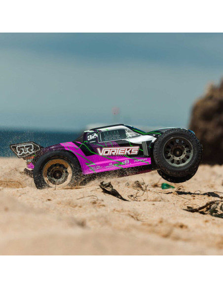 1-10 VORTEKS MEGA 550 Brushed 2WD Stadium Truck RTR with Battery & Charger  Purple