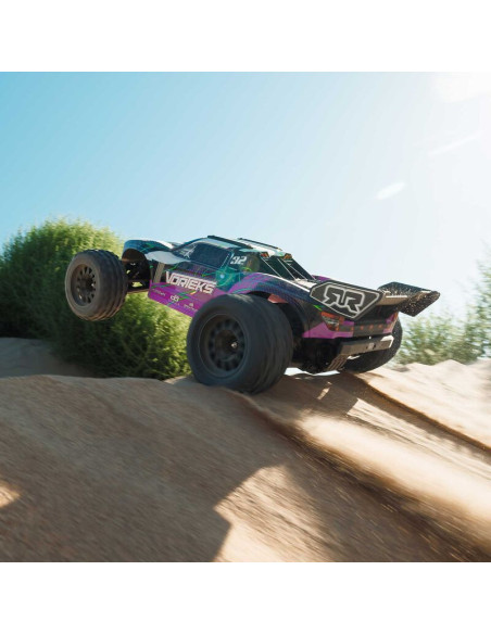 1-10 VORTEKS MEGA 550 Brushed 2WD Stadium Truck RTR with Battery & Charger  Purple