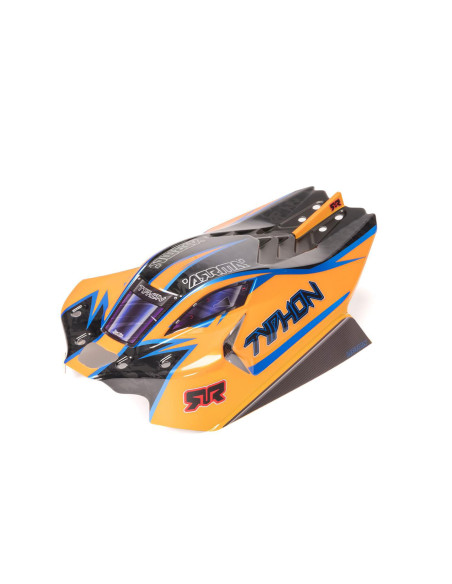 1-8 Clipless Painted Decaled Body  Orange: TYPHON 4X4