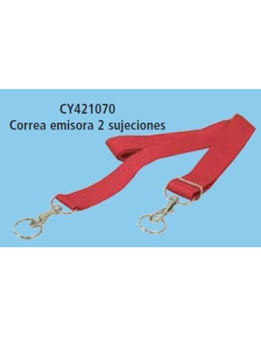 Correa para emisora DOBLE sujección Cyclone en rojo