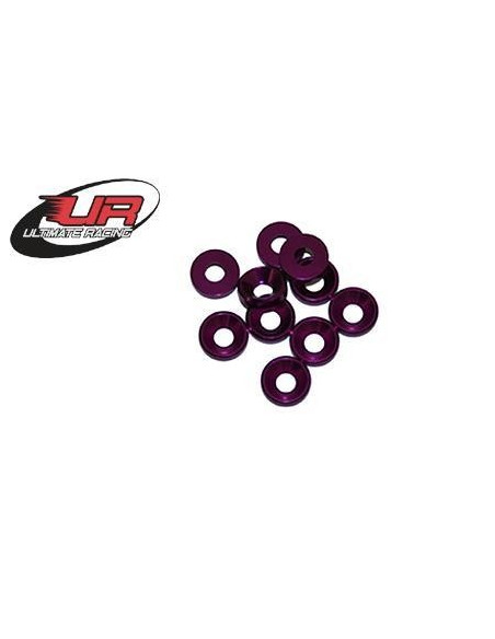 Arandela Aluminio Cónica M3 Púrpura (10 Unidades)