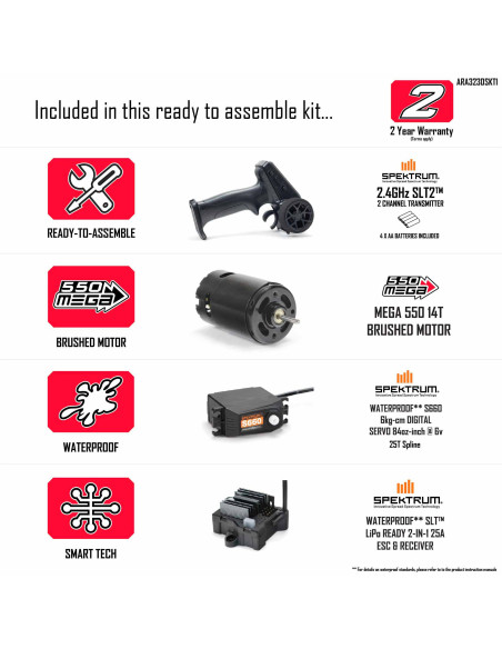 1-10 GORGON 2WD RTA Kit Brushed Monster Truck (Battery & Charger Included)  Gun Metal