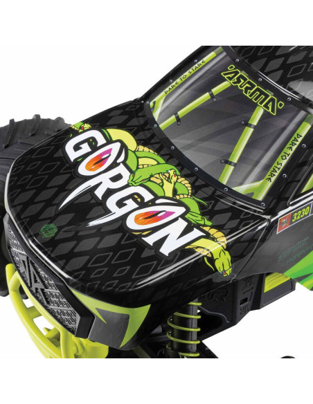1-10 GORGON 2WD RTR Brushed Monster Truck (Battery & Charger Included)  Yellow