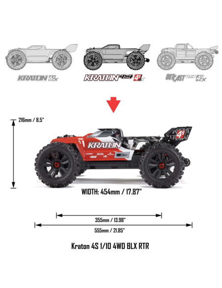 1-10 KRATON 4S 4X4 RTR Brushless Speed Truck  Green