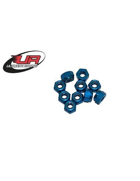 Tuerca Autoblocante Aluminio Azul M3 (10u.)