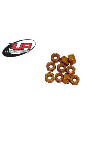 Tuerca Autoblocante Aluminio Dorada M3 (10u.)