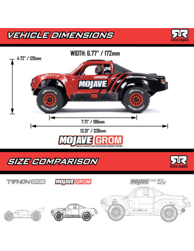 1-16 MOJAVE GROM 4X4 RTR Brushed Desert Truck...