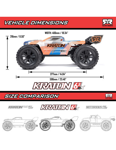 1/8 KRATON 6S 4X4 RTR Brushless Speed Truck...