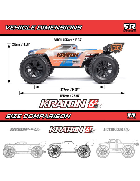 1/8 KRATON 6S 4X4 RTR Brushless Speed Truck  Blue/Pink