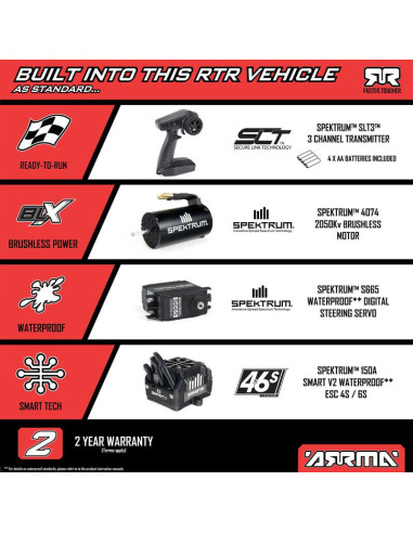 1-8 NOTORIOUS 6S 4X4 RTR Brushless Stunt Truck...