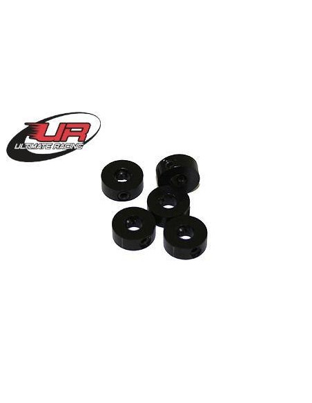 Prisioneros Aluminio Negros 4mm (5u.)