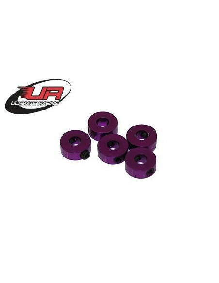 Prisioneros Aluminio Púrpura 4mm (5u.)