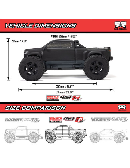 1-10 BIG ROCK 223S DSC 4X4 RTR Brushless Monster Truck  Black