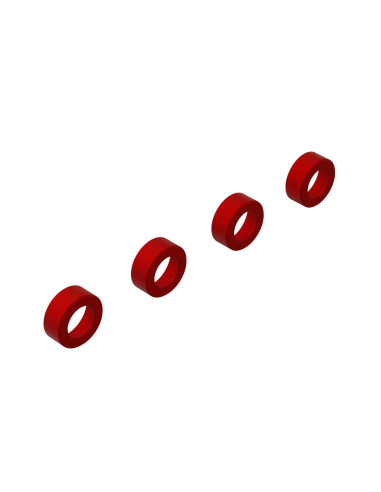 Aluminum Suspension Arm End Cap  Red (4)