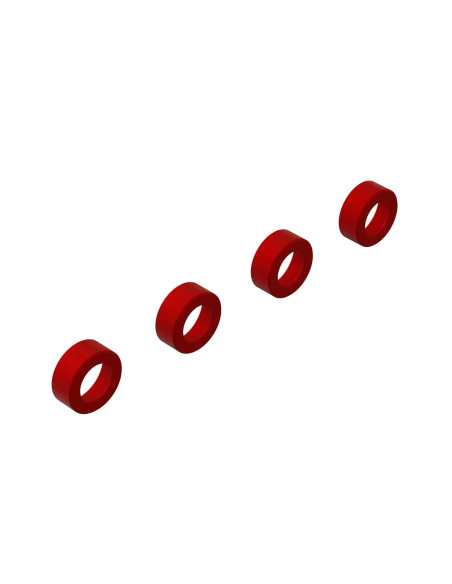 Aluminum Suspension Arm End Cap  Red (4)