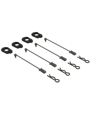Body Clip Retainers  Black (4): 1-5 Scale