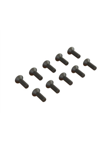 Flat Head Hex Machine Screw  M2.5x8mm (10)