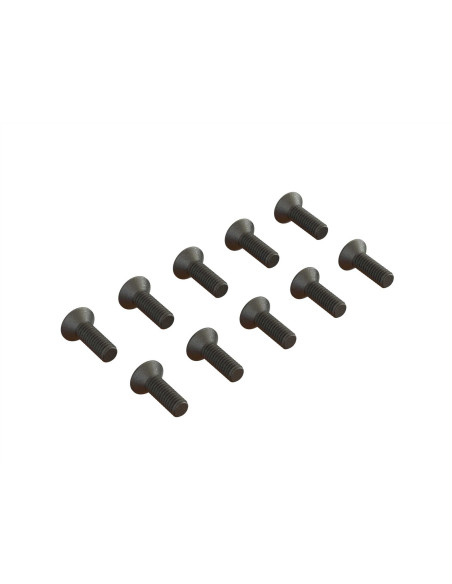 Flat Head Hex Machine Screw  M2.5x8mm (10)